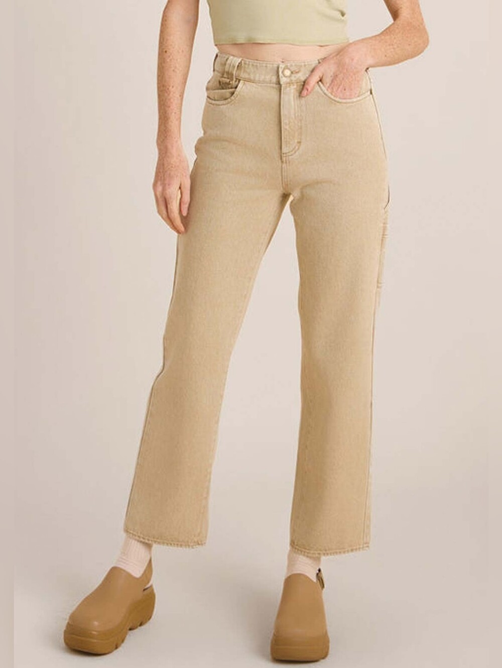 Roark HWY 1 Wide Leg Pant In Toasted Almond